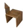 Set de 2 tables basses cubiques en teck recyclé PINGOU (50x45 cm) (Naturel)