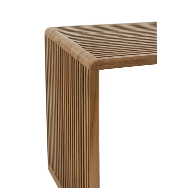 Set de 2 tables basses cubiques en teck recyclé PINGOU (50x45 cm) (Naturel)