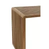 Set de 2 tables basses cubiques en teck recyclé PINGOU (50x45 cm) (Naturel)