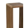 Set de 2 tables hautes cubiques en teck recyclé PINGOU (34x88 cm) (Naturel)