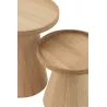 Set de 2 tables basses en bois THINON (45x50 cm) (Naturel)