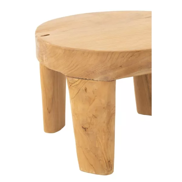 Set de 2 tables basses en teck JONKA (50x35 cm) (Naturel)