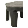 Set de 2 tables basses en teck JONKA (50x35 cm) (Noir)