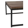 Set de 2 tables de salon en bois et métal MONTOR (120x80 cm) (Marron - Noir)