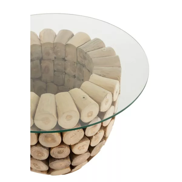 Table basse en teck PITAYA (70x70 cm) (Naturel)