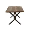 Table à manger en bois vielli MANTO (180x89 cm) (Marron, noir)