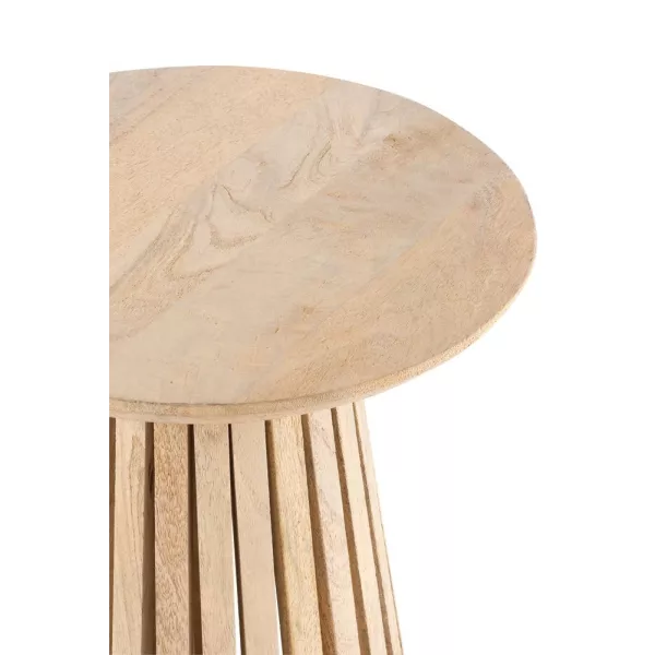 Table en bois de manguier POLBA (40x40 cm) (Naturel)