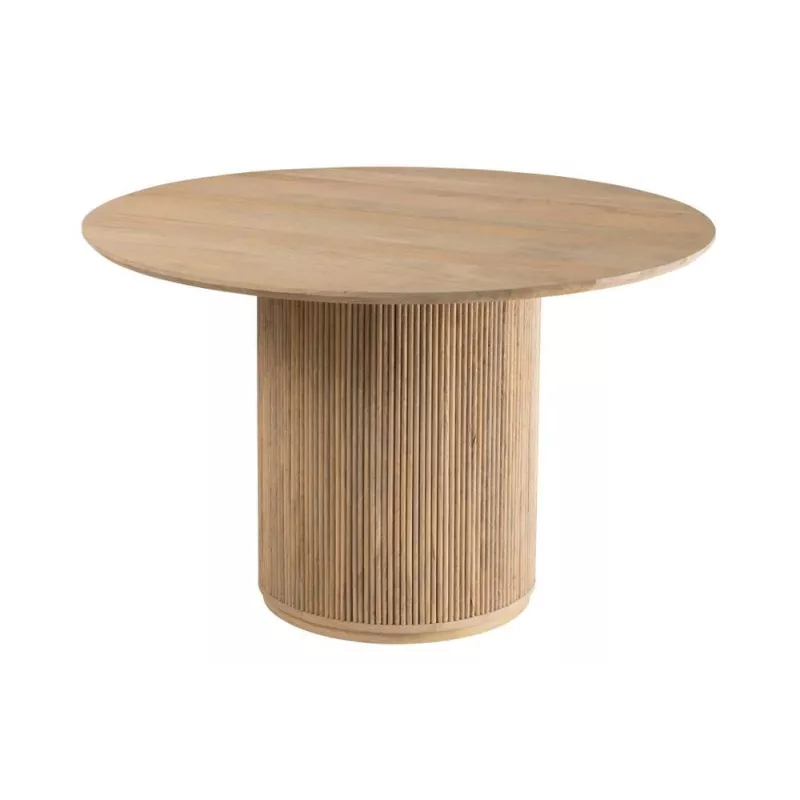 Table à manger en bois de manguier POLBA (120x120 cm) (Naturel)