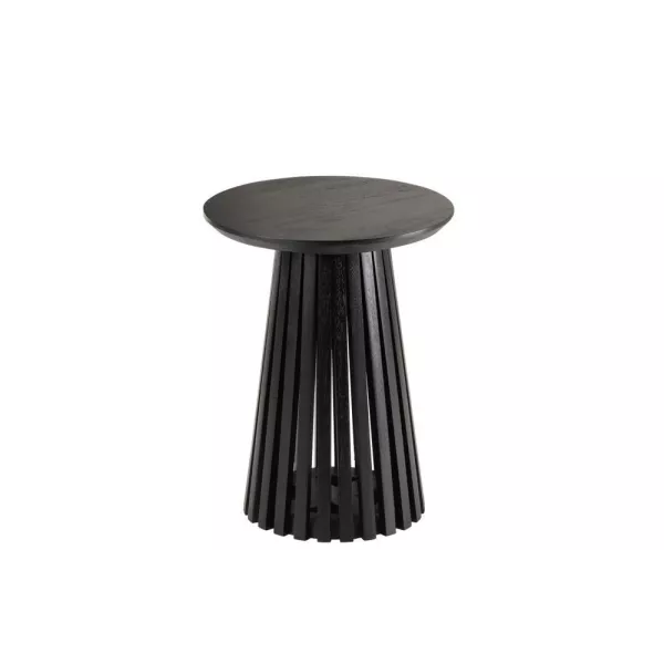 Table en bois de manguier POLBA (40x40 cm) (Noir)