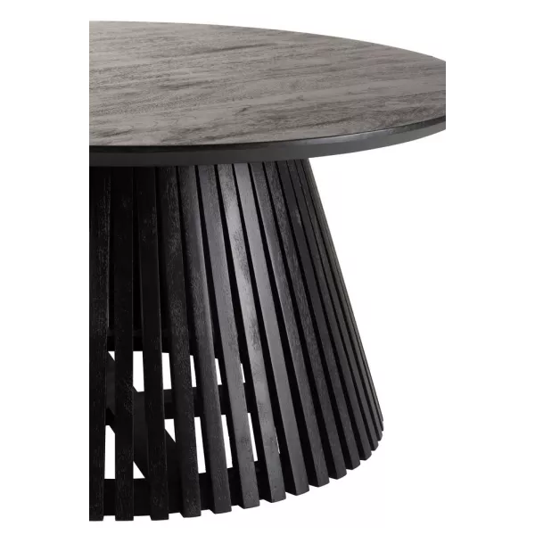 Table en bois de manguier POLBA (80x80 cm) (Noir)