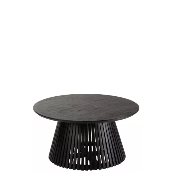 Table en bois de manguier POLBA (80x80 cm) (Noir)