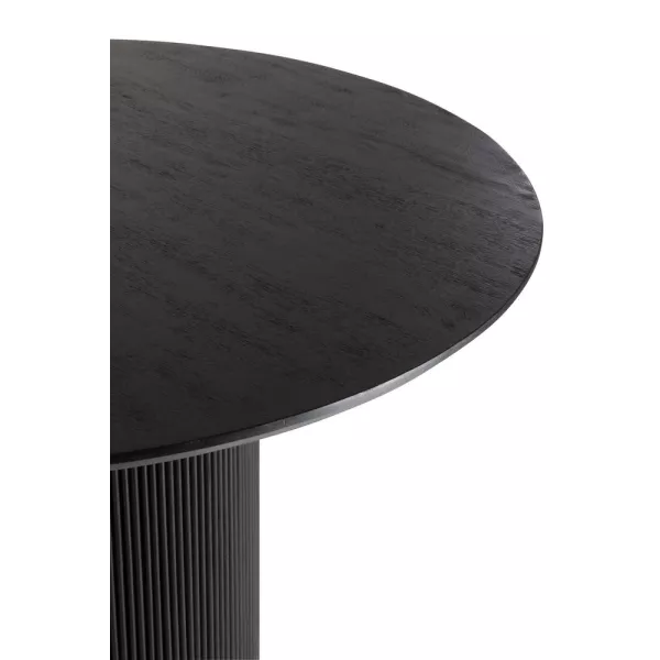 Table à manger en bois de manguier POLBA (120x120 cm) (Noir)