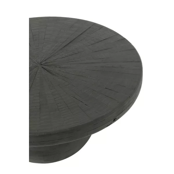 Table basse ronde en bois ROZA (80x80 cm) (Noir)