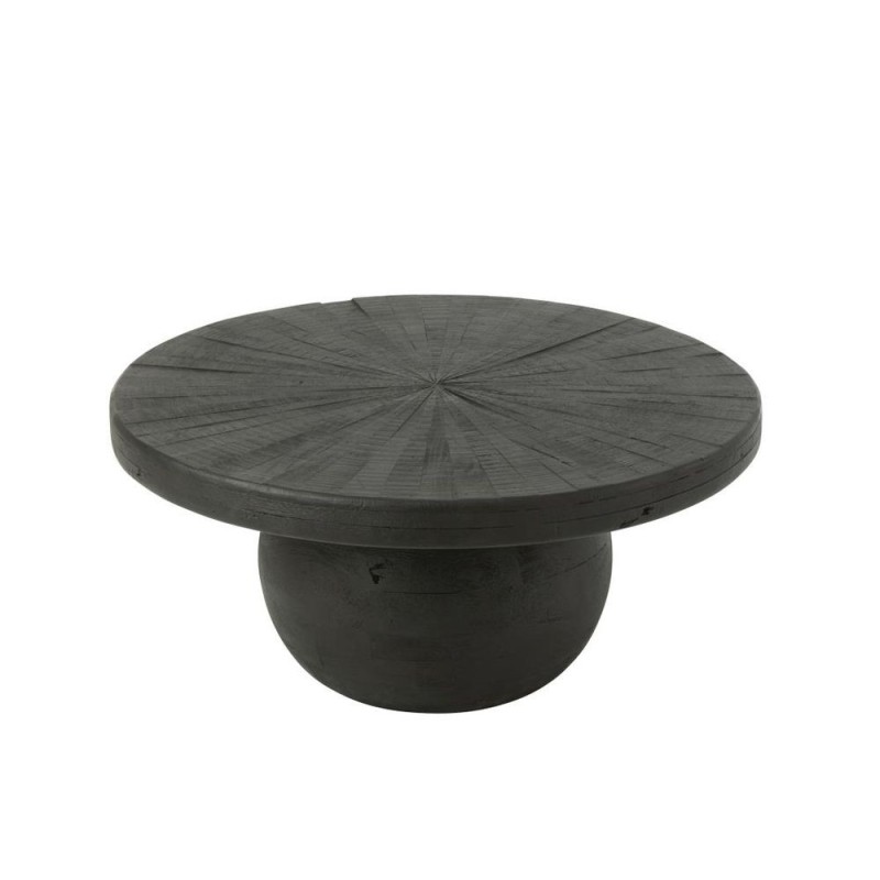 Table basse ronde en bois ROZA (80x80 cm) (Noir)