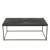 Table basse rectangulaire en bois et métal ROZA (120,5x70 cm) (Noir)