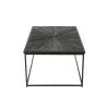 Table basse rectangulaire en bois et métal ROZA (120,5x70 cm) (Noir)