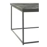 Table basse rectangulaire en bois et métal ROZA (120,5x70 cm) (Noir)