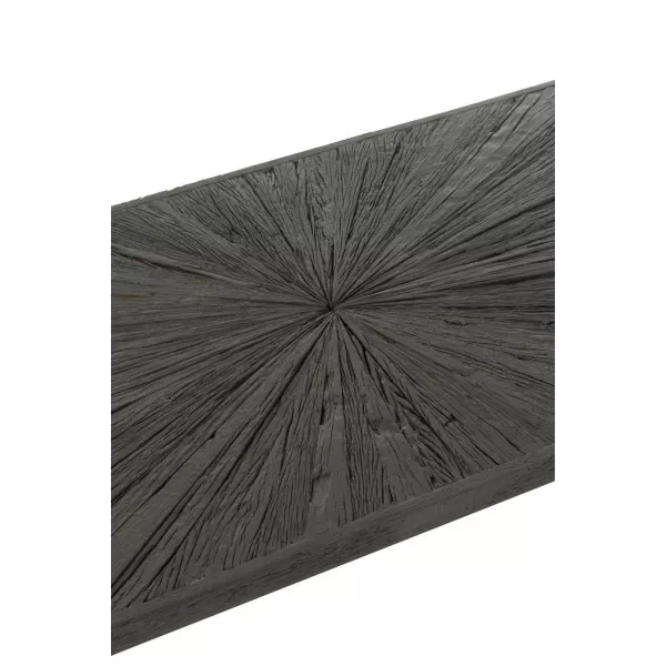 Table basse rectangulaire en bois et métal ROZA (120,5x70 cm) (Noir)