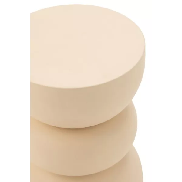 Table d'appoint en métal MAGNA (32x32 cm) (Beige)