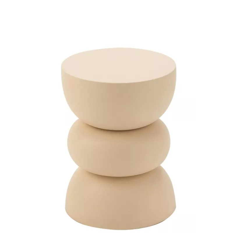 Table d'appoint en métal MAGNA (32x32 cm) (Beige)