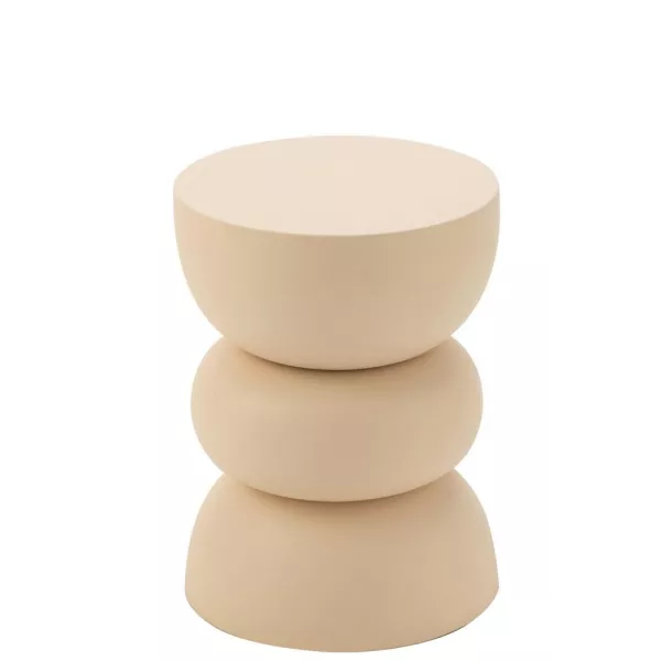 Table d'appoint en métal MAGNA (32x32 cm) (Beige)