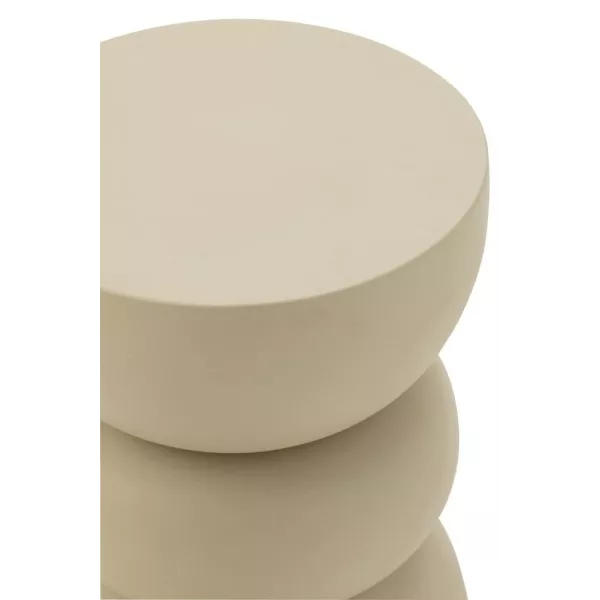 Table d'appoint en métal MAGNA (32x32 cm) (Crème)