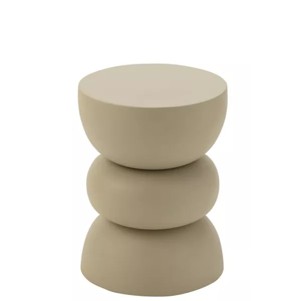 Table d'appoint en métal MAGNA (32x32 cm) (Crème)