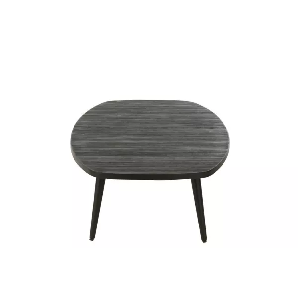 Table basse en teck recyclé PAGO (120x70 cm) (Noir)