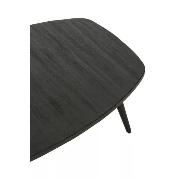 Table basse en teck recyclé PAGO (120x70 cm) (Noir)