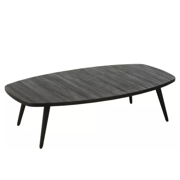 Table basse en teck recyclé PAGO (120x70 cm) (Noir)