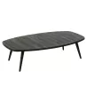 Table basse en teck recyclé PAGO (120x70 cm) (Noir)