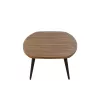 Table basse en teck recyclé PAGO (120x70 cm) (Naturel, noir)