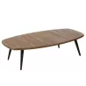 Table basse en teck recyclé PAGO (120x70 cm) (Naturel, noir)