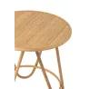 Table d'appoint en bois et rotin MIZO (60x60 cm) (Naturel)