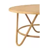 Table basse en bois et rotin MIZO (80x80 cm) (Naturel)