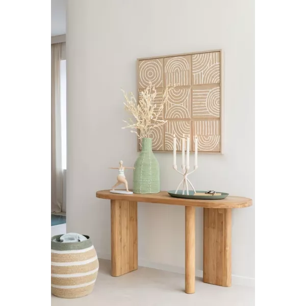 Console en teck JONKA (150x50 cm) (Naturel)