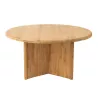 Table à manger ronde en teck JONKA (150x150 cm) (Naturel)