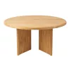 Table à manger ronde en teck JONKA (150x150 cm) (Naturel)