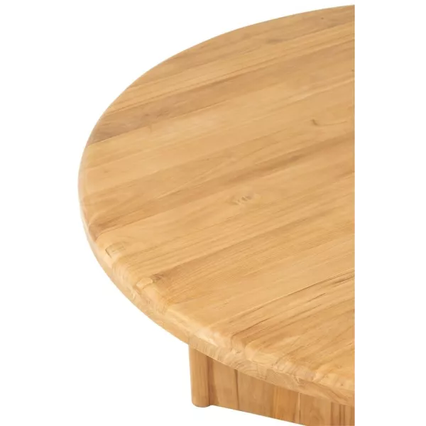 Table à manger ronde en teck JONKA (150x150 cm) (Naturel)