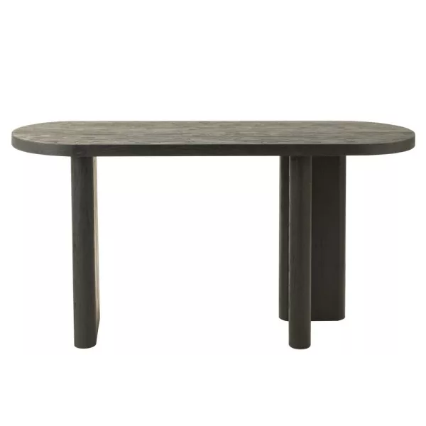 Console en teck JONKA (150x50 cm) (Noir)