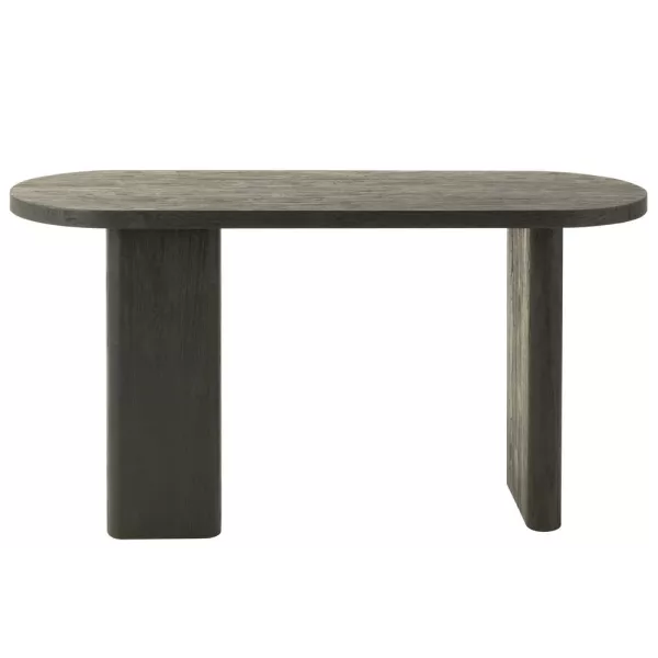 Console en teck JONKA (150x50 cm) (Noir)