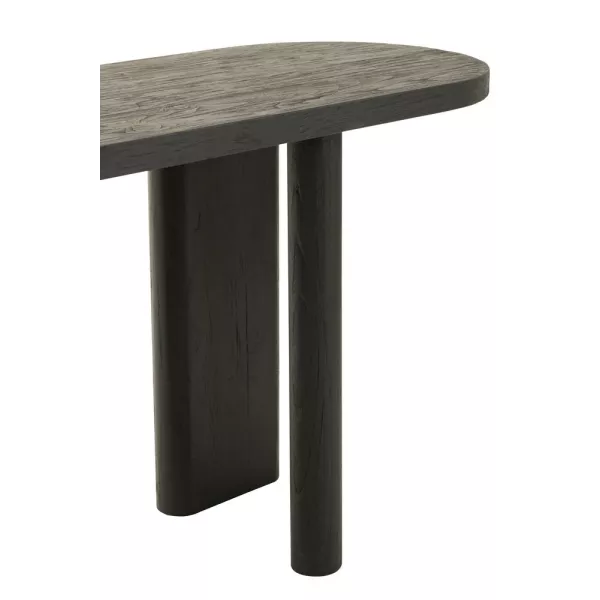 Console en teck JONKA (150x50 cm) (Noir)