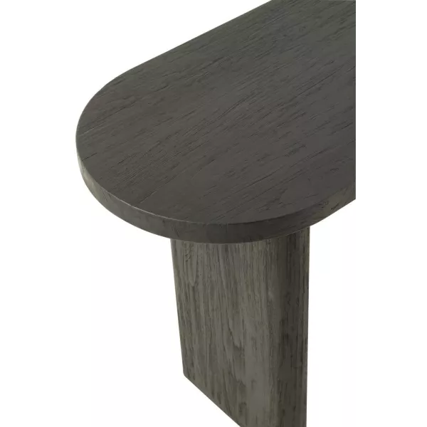 Console en teck JONKA (150x50 cm) (Noir)