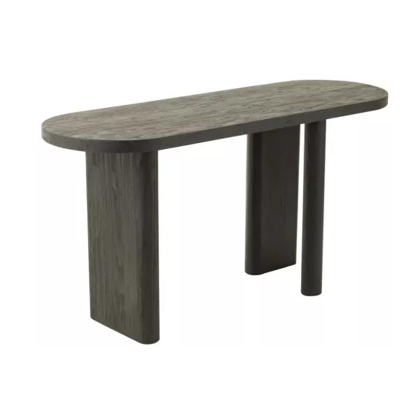 Console en teck JONKA (150x50 cm) (Noir)