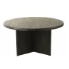 Table à manger ronde en teck JONKA (150x150 cm) (Noir)