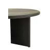 Table à manger ronde en teck JONKA (150x150 cm) (Noir)