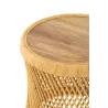 Table d'appoint en bois et rotin JALARD (50x50 cm) (Naturel)