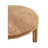 Table de salon ronde en bois de manguier MERLOU  (80x80 cm) (Naturel)