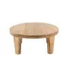 Table de salon ronde en bois de manguier MERLOU  (80x80 cm) (Naturel)