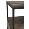 Table de salon en bois et métal MONTOR (120x50 cm) (Marron, noir)